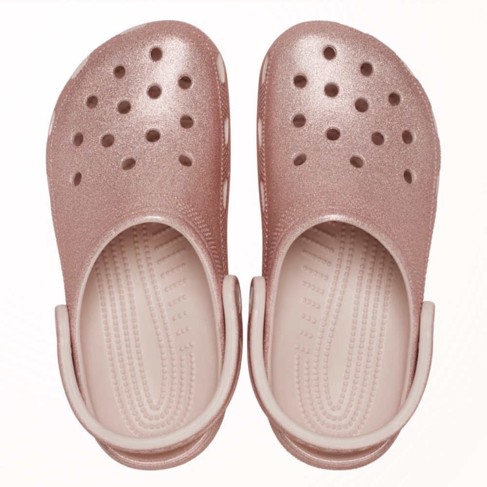 NWOT Classic Glitter Quartz Crocs Women's 7